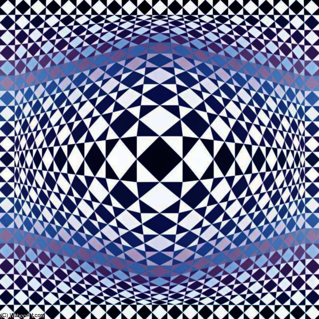 Wikioo.org - The Encyclopedia of Fine Arts - Painting, Artwork by Victor Vasarely - Zig-Zag