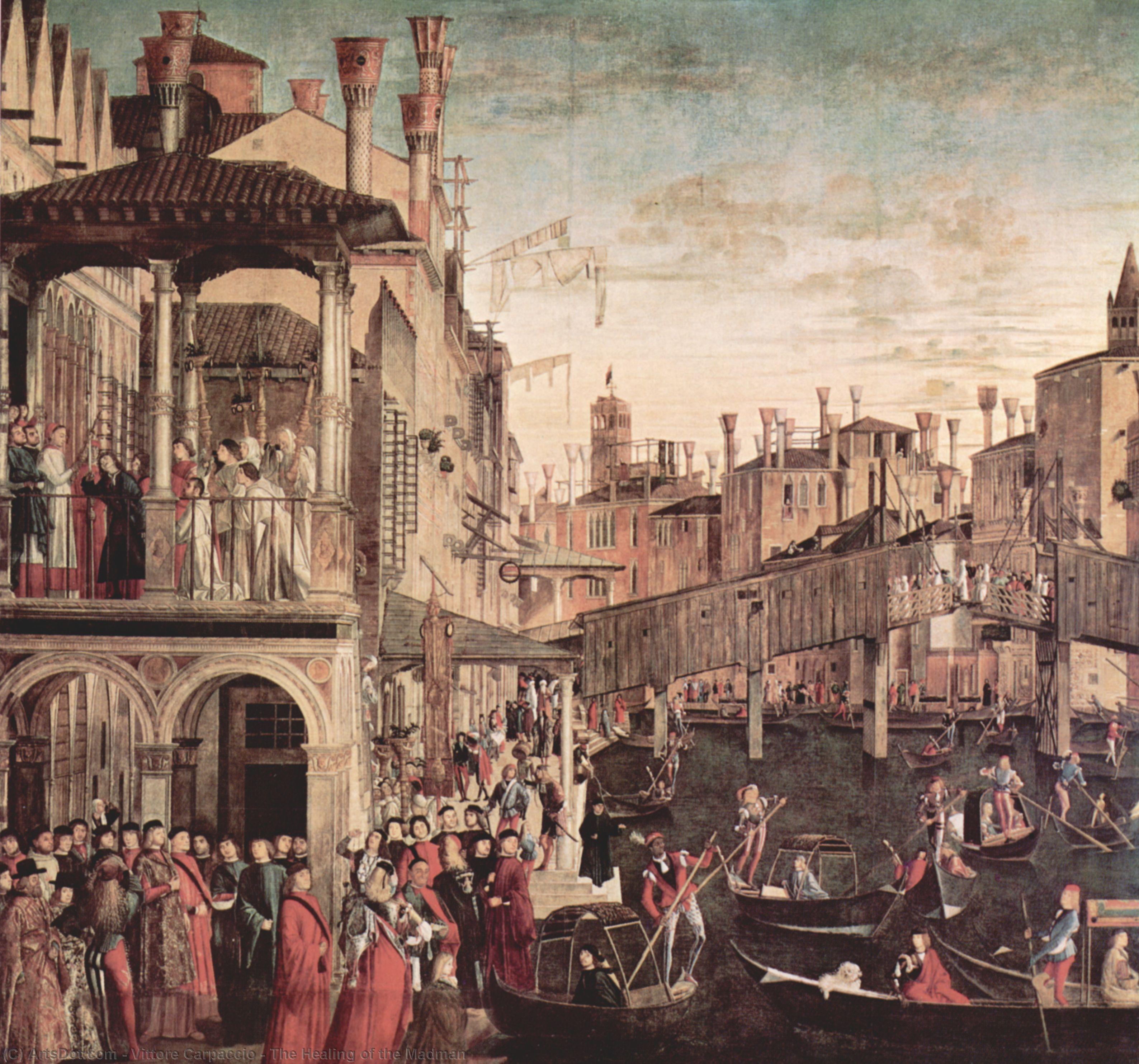 Wikioo.org - The Encyclopedia of Fine Arts - Painting, Artwork by Vittore Carpaccio - The Healing of the Madman