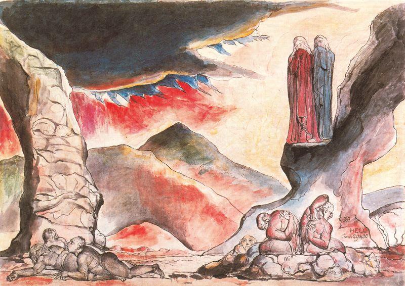 Wikioo.org - The Encyclopedia of Fine Arts - Painting, Artwork by William Blake - Alchemists and forgers 1
