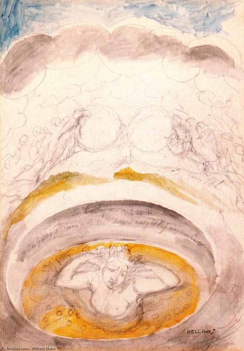 Wikioo.org – L'Enciclopedia delle Belle Arti - Pittura, Opere di William Blake - signora fortuna