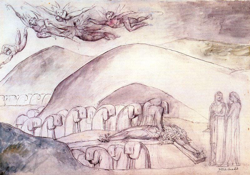 Wikioo.org - Die Enzyklopädie bildender Kunst - Malerei, Kunstwerk von William Blake - Die Heuchler mit Kaiphas