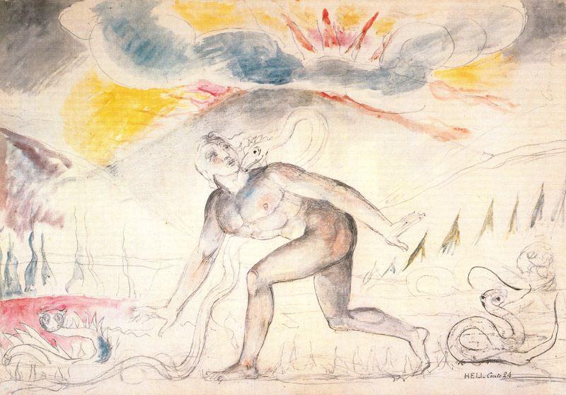 Wikioo.org – L'Encyclopédie des Beaux Arts - Peinture, Oeuvre de William Blake - Le châtiment des voleurs