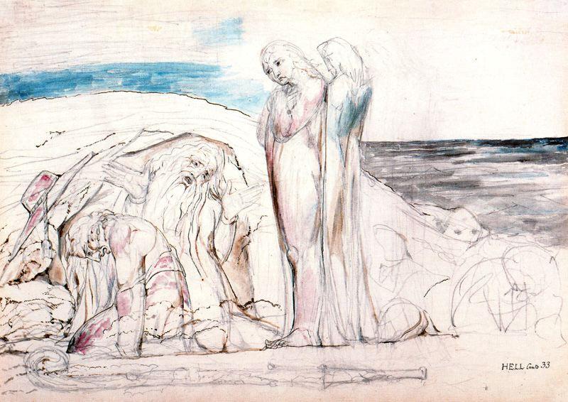 Wikioo.org - The Encyclopedia of Fine Arts - Painting, Artwork by William Blake - Ugolino tells his cruel history