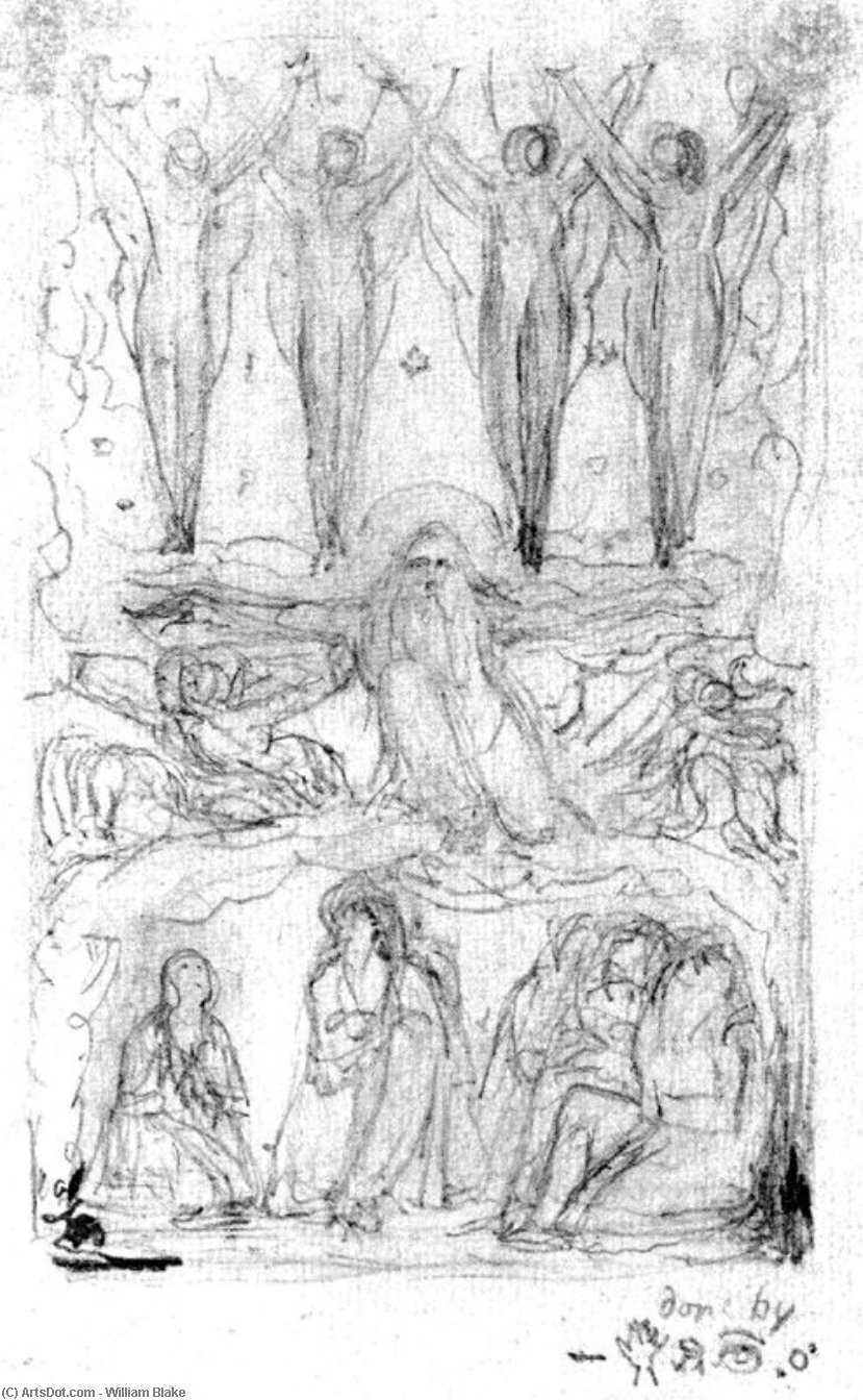WikiOO.org - 백과 사전 - 회화, 삽화 William Blake - Untitled 10