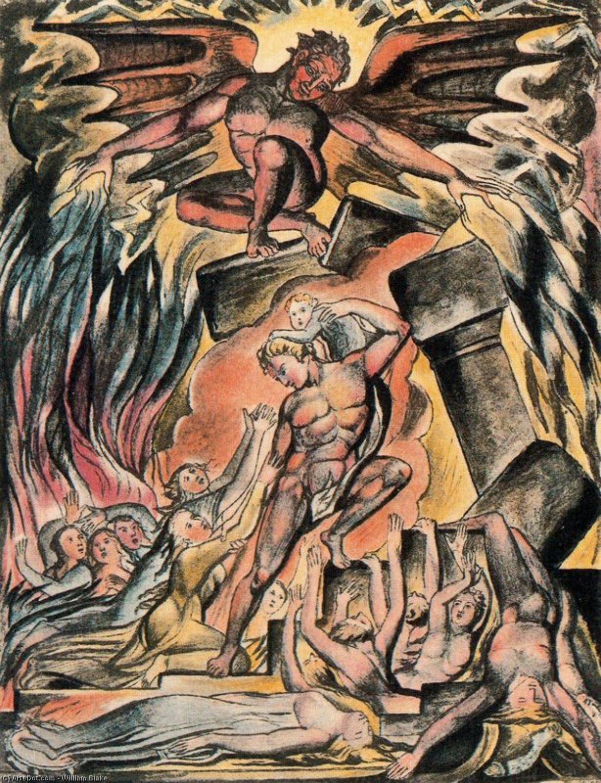Wikioo.org - สารานุกรมวิจิตรศิลป์ - จิตรกรรม William Blake - Untitled