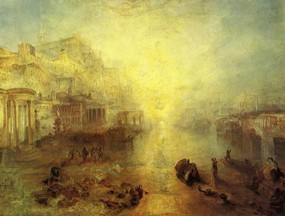 Wikioo.org - The Encyclopedia of Fine Arts - Painting, Artwork by William Turner - Ancient Italy ­ Ovid Banished from Rome