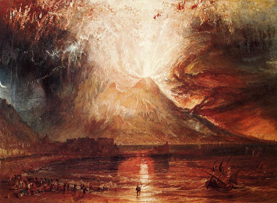 Wikioo.org - Die Enzyklopädie bildender Kunst - Malerei, Kunstwerk von William Turner - Ausbruch des Vesuv