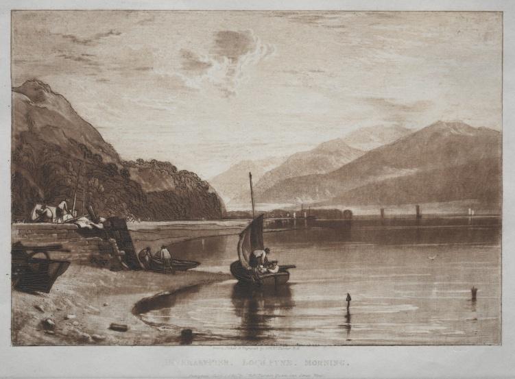WikiOO.org - Encyclopedia of Fine Arts - Maľba, Artwork William Turner - Inverary Pier, Lock Fyne, Morning