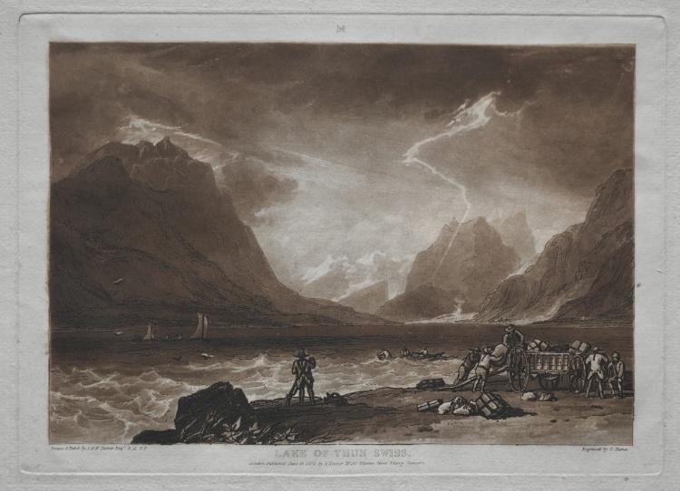 WikiOO.org - Εγκυκλοπαίδεια Καλών Τεχνών - Ζωγραφική, έργα τέχνης William Turner - Lake of Thun, Swiss
