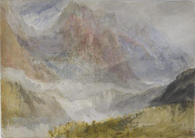 Wikioo.org - The Encyclopedia of Fine Arts - Painting, Artwork by William Turner - Monte Rosa (or the Mythen, near Schwytz)