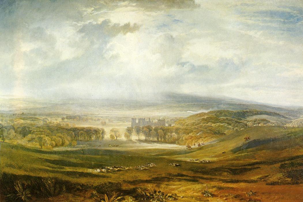 WikiOO.org - Encyclopedia of Fine Arts - Maľba, Artwork William Turner - Raby Castle, the Seat of the Earl of Darlington