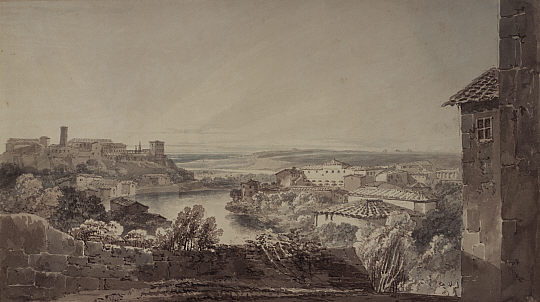 Wikioo.org - The Encyclopedia of Fine Arts - Painting, Artwork by William Turner - Rome. The Tiber with the Aventine on the Left