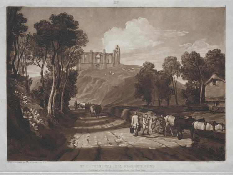 Wikioo.org - The Encyclopedia of Fine Arts - Painting, Artwork by William Turner - St. Catherine's Hill, near Guilford