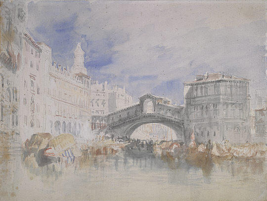 Wikioo.org – La Enciclopedia de las Bellas Artes - Pintura, Obras de arte de William Turner - El Rialto, Venecia