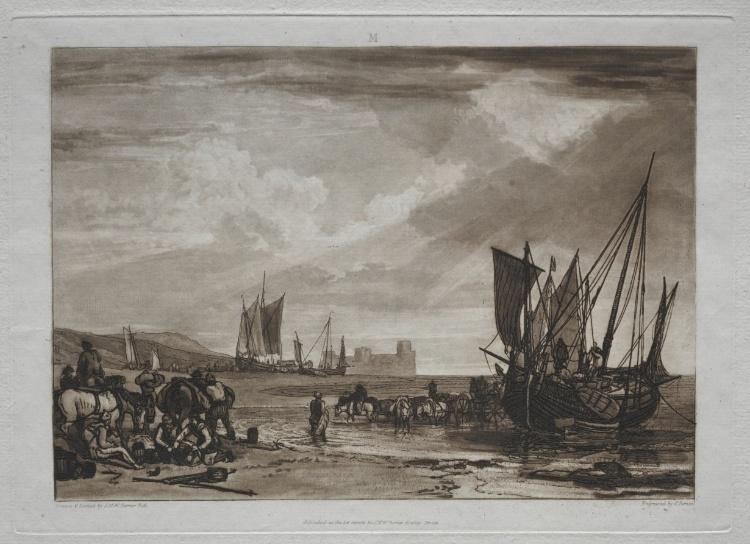 WikiOO.org - Encyclopedia of Fine Arts - Maalaus, taideteos William Turner - Vessels Unloading
