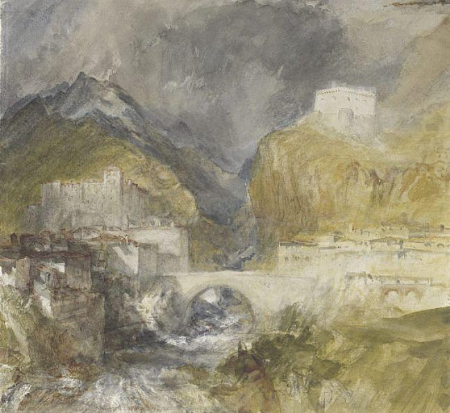 Wikioo.org - The Encyclopedia of Fine Arts - Painting, Artwork by William Turner - Vèrres in the Val d'Aosta