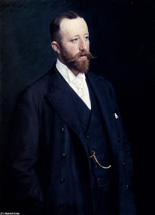 Wikioo.org - The Encyclopedia of Fine Arts - Painting, Artwork by Peder Severin Kroyer - Portrait Of A Gentleman