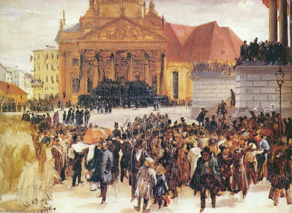 WikiOO.org - Енциклопедия за изящни изкуства - Живопис, Произведения на изкуството Adolph Menzel - Laying out the March befallen