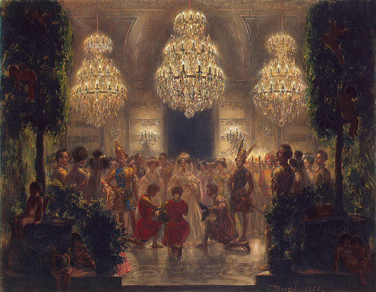 WikiOO.org - Encyclopedia of Fine Arts - Maleri, Artwork Adolph Menzel - Presentation of Rewards to the Participants of the Festival. 1829