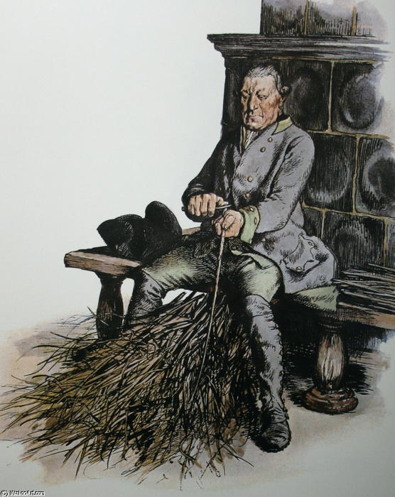 WikiOO.org - אנציקלופדיה לאמנויות יפות - ציור, יצירות אמנות Adolph Menzel - Prussian Profoss 18th century