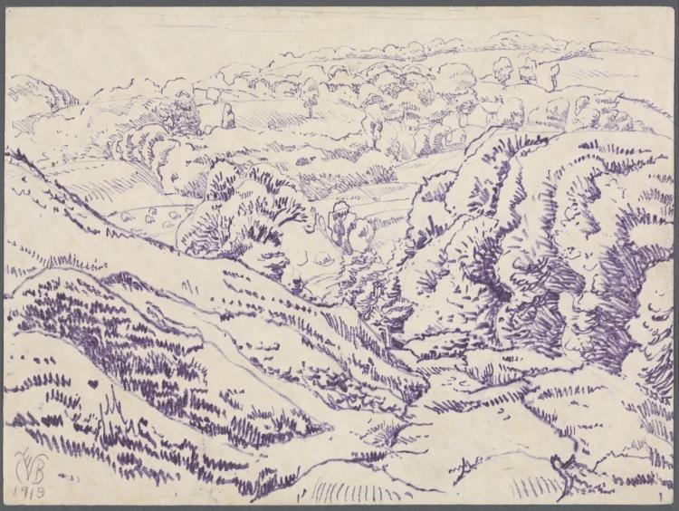 Wikioo.org – L'Enciclopedia delle Belle Arti - Pittura, Opere di Charles Ephraim Burchfield - attraverso il valle