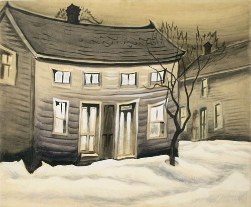 Wikioo.org - The Encyclopedia of Fine Arts - Painting, Artwork by Charles Ephraim Burchfield - Cat Eyed House
