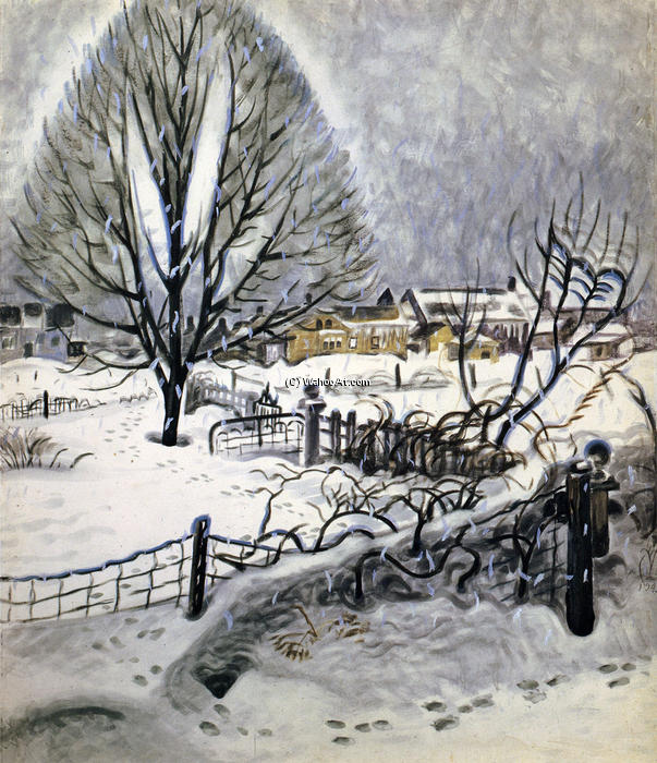 WikiOO.org - 百科事典 - 絵画、アートワーク Charles Ephraim Burchfield - 真冬で日