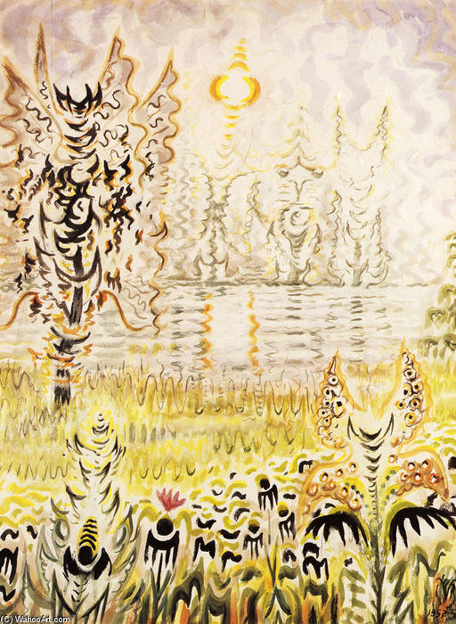 WikiOO.org - Enciclopedia of Fine Arts - Pictura, lucrări de artă Charles Ephraim Burchfield - Fantasy Of Heat