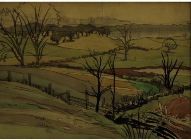 WikiOO.org - دایره المعارف هنرهای زیبا - نقاشی، آثار هنری Charles Ephraim Burchfield - Fawcett's Thicket, Salem