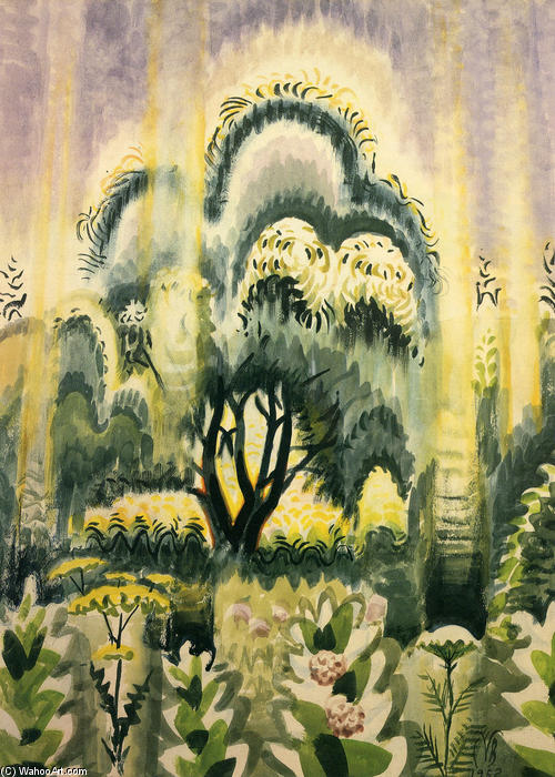 Wikioo.org - The Encyclopedia of Fine Arts - Painting, Artwork by Charles Ephraim Burchfield - JulySunlight Pouring Down