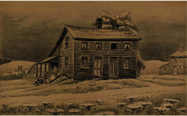 WikiOO.org - 百科事典 - 絵画、アートワーク Charles Ephraim Burchfield - 寂しい 家