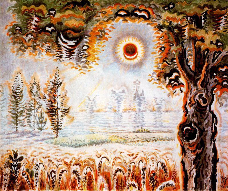 Wikioo.org - สารานุกรมวิจิตรศิลป์ - จิตรกรรม Charles Ephraim Burchfield - Sol de sequía en julio