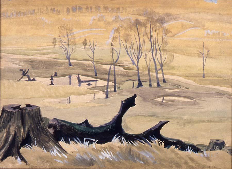 WikiOO.org - Encyclopedia of Fine Arts - Lukisan, Artwork Charles Ephraim Burchfield - Spring Rain 1