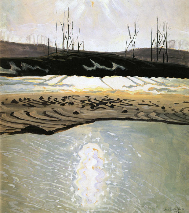 WikiOO.org - Εγκυκλοπαίδεια Καλών Τεχνών - Ζωγραφική, έργα τέχνης Charles Ephraim Burchfield - Springtime In The Pool
