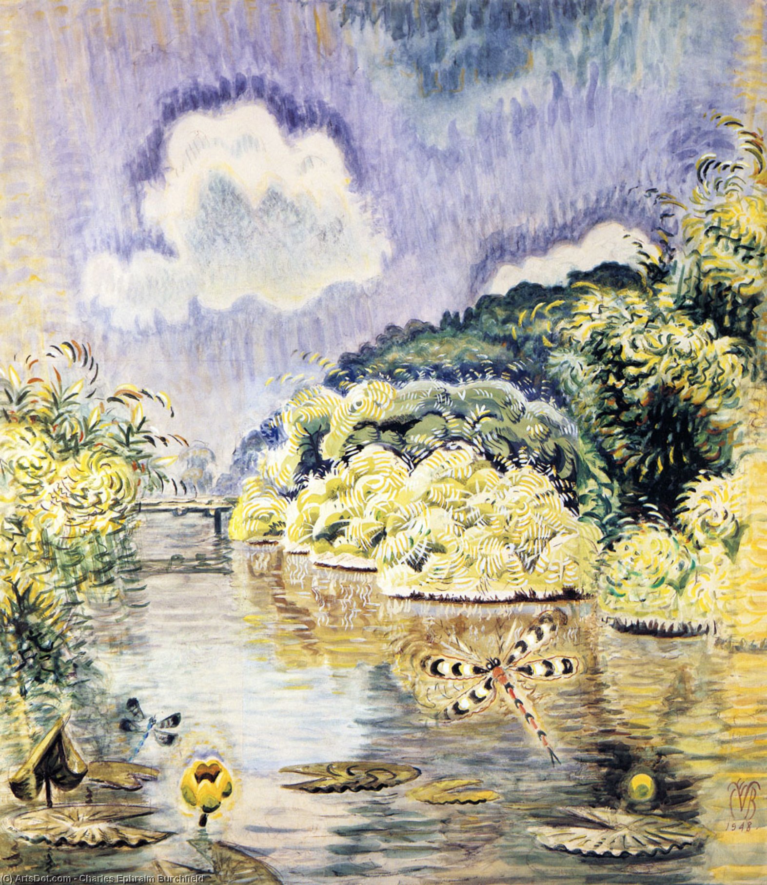 Wikioo.org - The Encyclopedia of Fine Arts - Painting, Artwork by Charles Ephraim Burchfield - Summer Afternoon