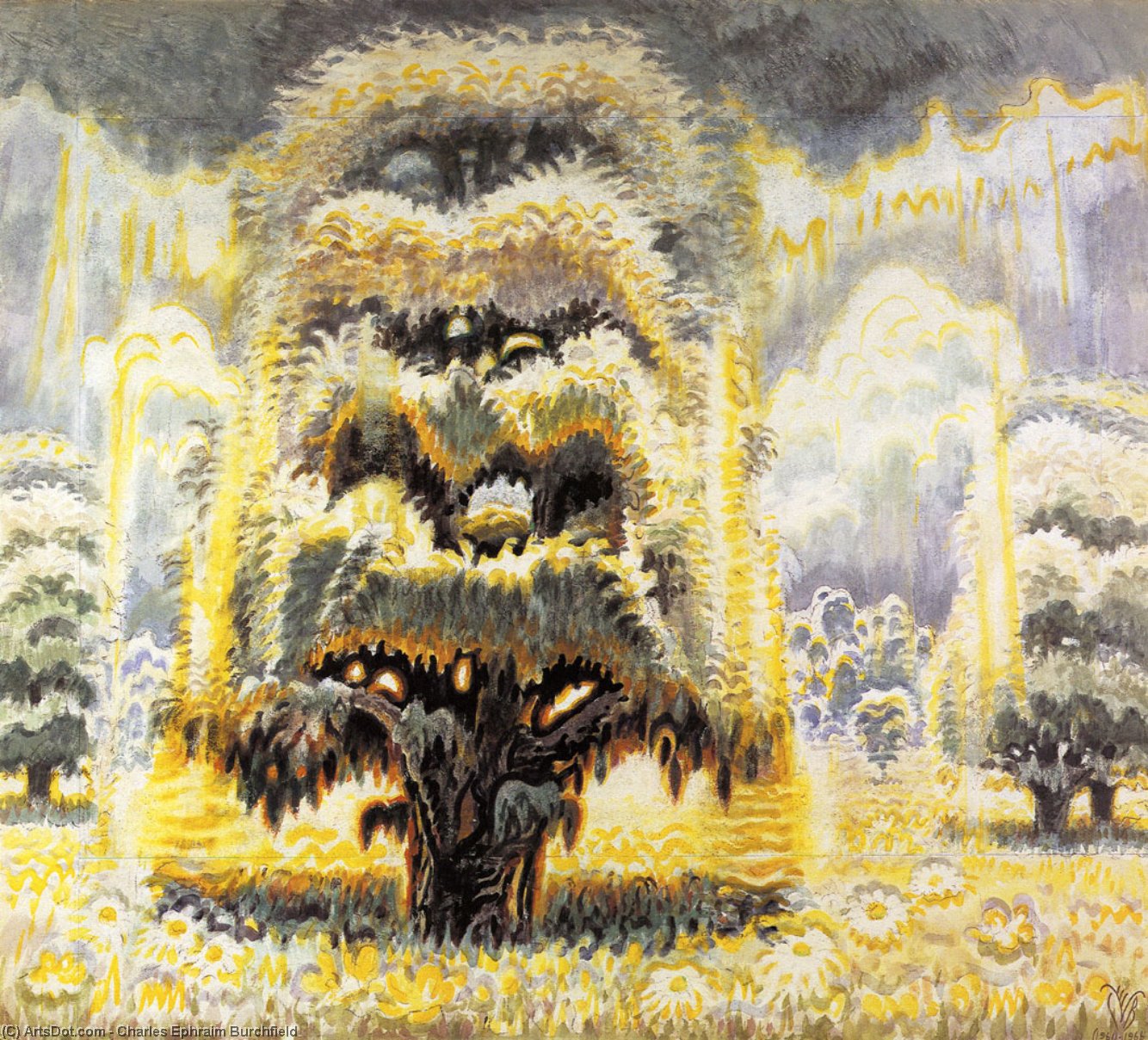 Wikioo.org - The Encyclopedia of Fine Arts - Painting, Artwork by Charles Ephraim Burchfield - Summer Solstice