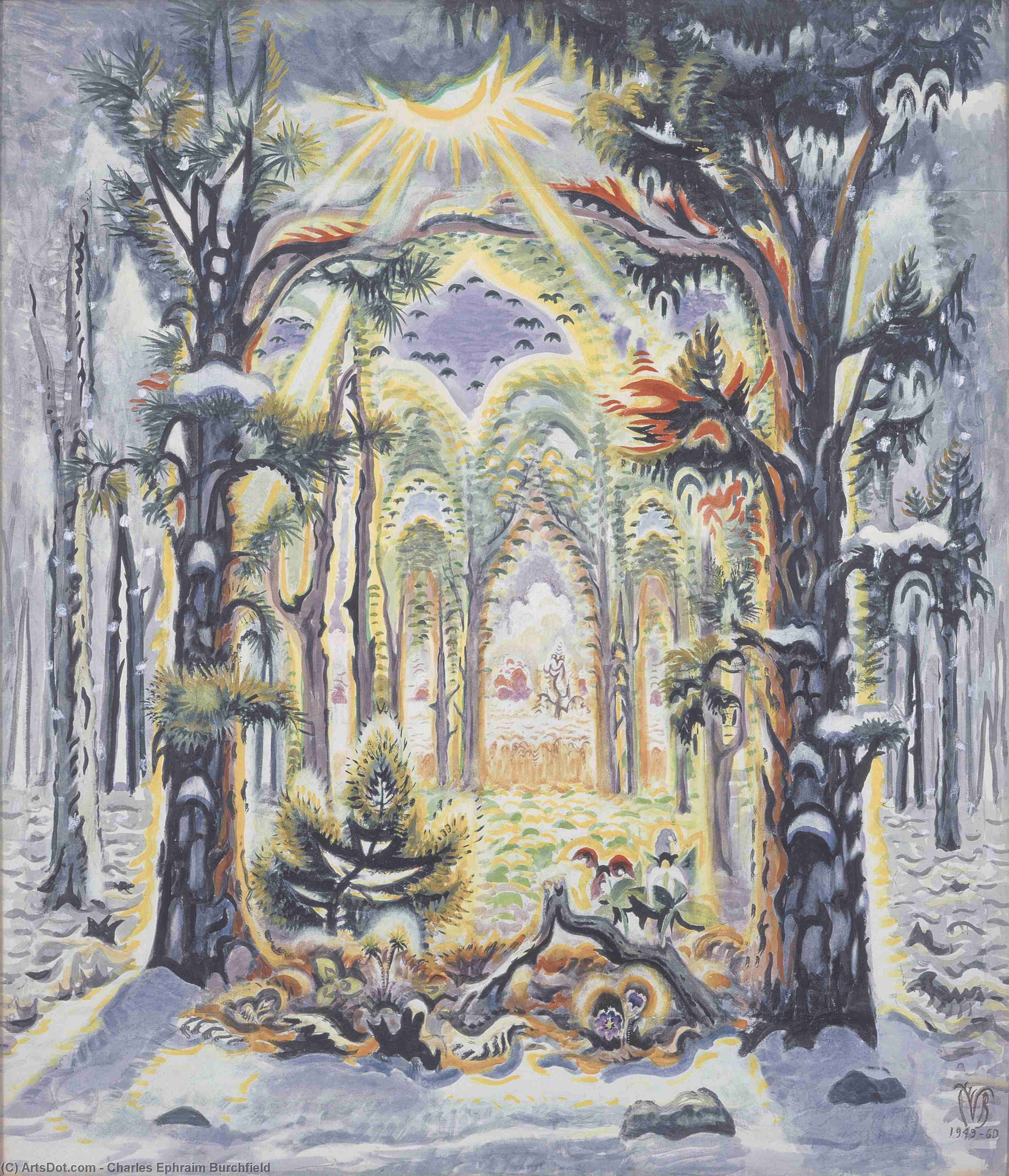 Wikioo.org - สารานุกรมวิจิตรศิลป์ - จิตรกรรม Charles Ephraim Burchfield - The Four Seasons