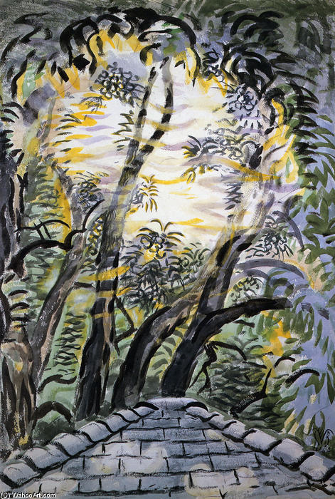 Wikioo.org - The Encyclopedia of Fine Arts - Painting, Artwork by Charles Ephraim Burchfield - The Golden Glow Of Summer