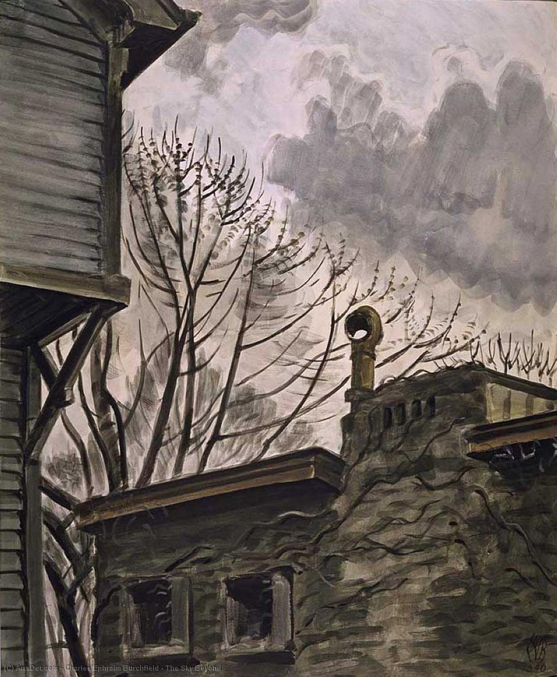 Wikioo.org - The Encyclopedia of Fine Arts - Painting, Artwork by Charles Ephraim Burchfield - The Sky Beyond