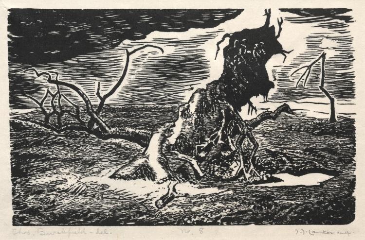 WikiOO.org - Enciklopedija likovnih umjetnosti - Slikarstvo, umjetnička djela Charles Ephraim Burchfield - The Uprooted Tree