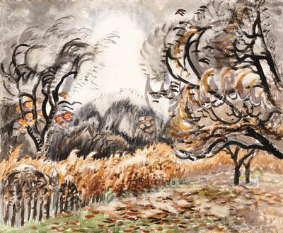 Wikioo.org - The Encyclopedia of Fine Arts - Painting, Artwork by Charles Ephraim Burchfield - Wind Swept Trees