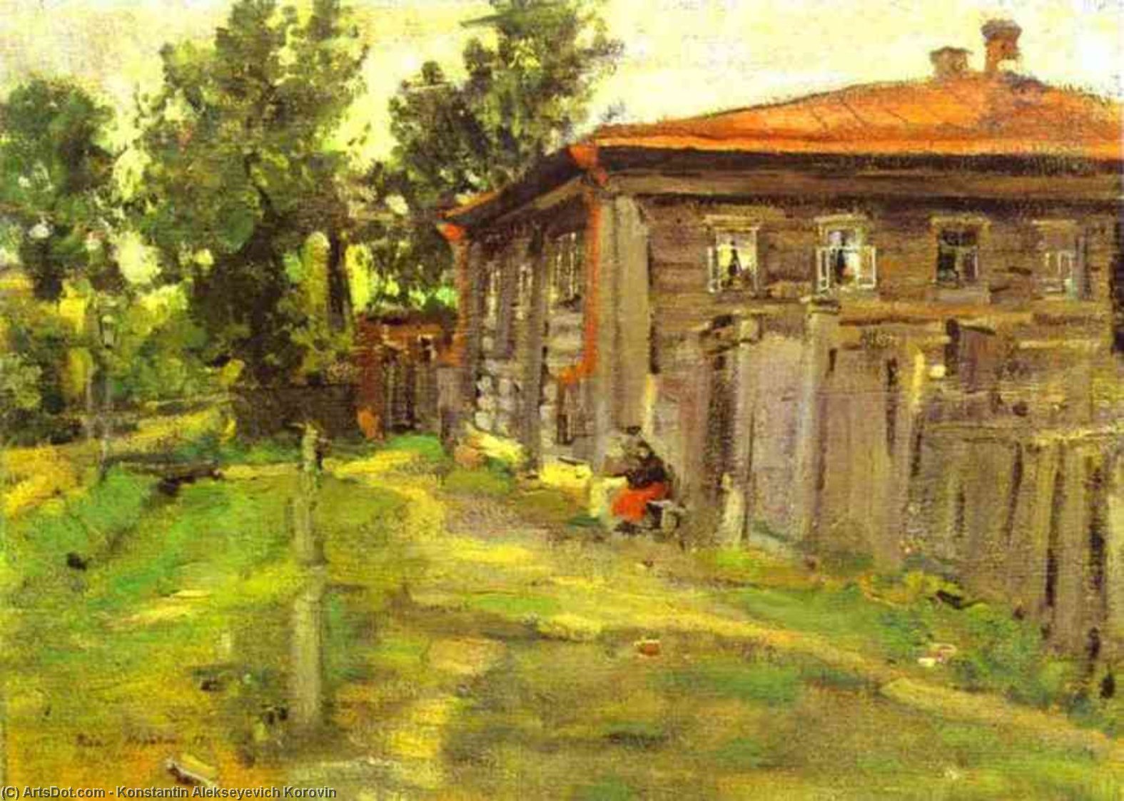 WikiOO.org - Encyclopedia of Fine Arts - Maľba, Artwork Konstantin Alekseyevich Korovin - A Street in Pereslavl