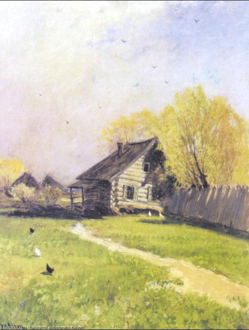 WikiOO.org - Enciclopédia das Belas Artes - Pintura, Arte por Konstantin Alekseyevich Korovin - Early spring