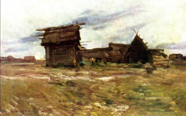 Wikioo.org - The Encyclopedia of Fine Arts - Painting, Artwork by Konstantin Alekseyevich Korovin - Evening