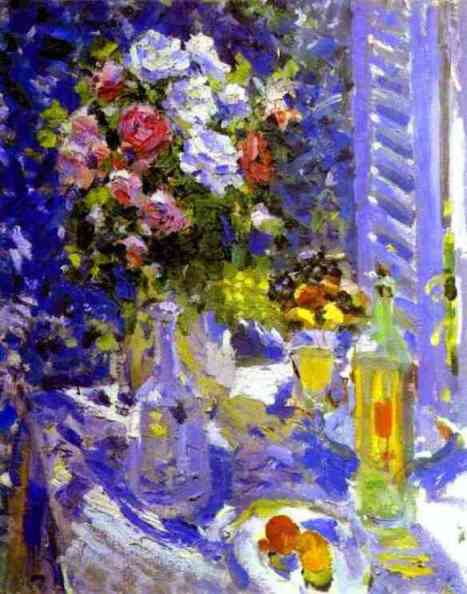Wikioo.org - The Encyclopedia of Fine Arts - Painting, Artwork by Konstantin Alekseyevich Korovin - Flowers and Fruit