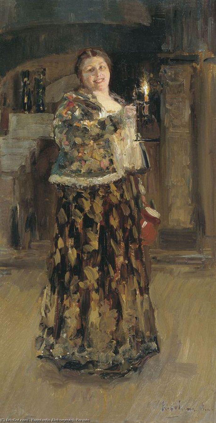 Wikioo.org - The Encyclopedia of Fine Arts - Painting, Artwork by Konstantin Alekseyevich Korovin - Mistress of the House.