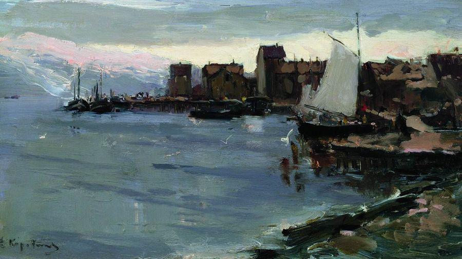 Wikioo.org – La Enciclopedia de las Bellas Artes - Pintura, Obras de arte de Konstantin Alekseyevich Korovin - Noruega Harbour.