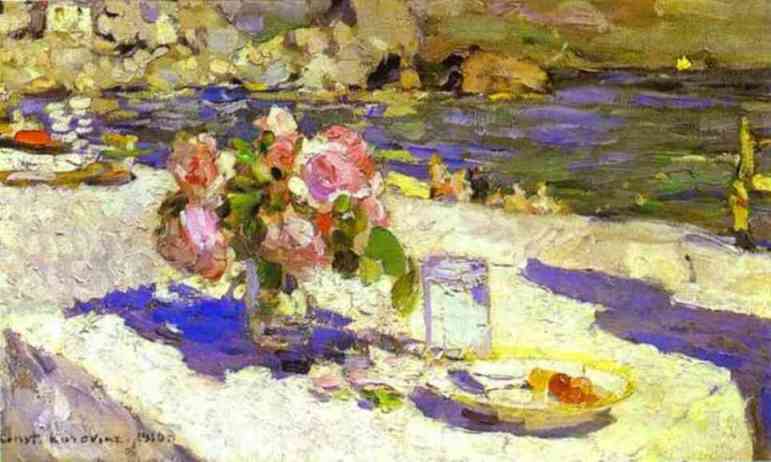 WikiOO.org - Encyclopedia of Fine Arts - Maľba, Artwork Konstantin Alekseyevich Korovin - On a Sea Shore