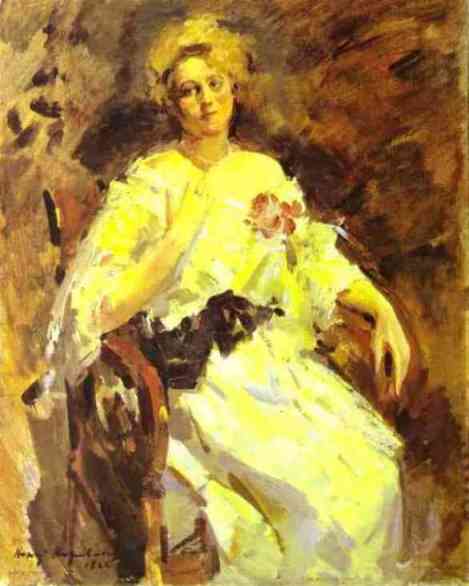 Wikioo.org - The Encyclopedia of Fine Arts - Painting, Artwork by Konstantin Alekseyevich Korovin - Portrait of a Woman 2