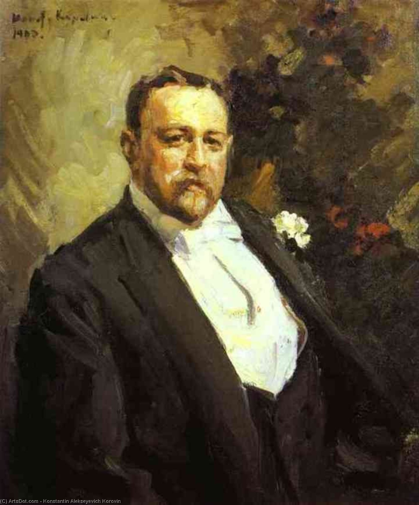 WikiOO.org - Enciklopedija dailės - Tapyba, meno kuriniai Konstantin Alekseyevich Korovin - Portrait of Ivan Morozov